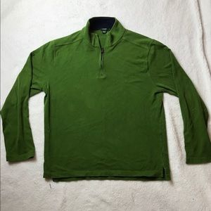 J.Crew 1/4 zip pullover sweater size large green